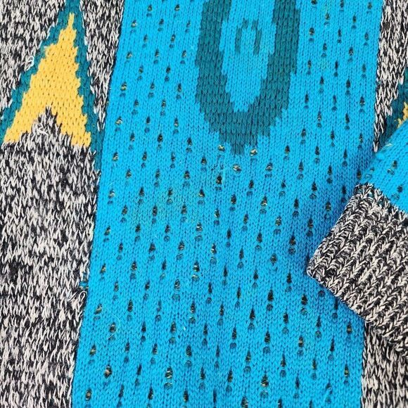 COOGI Australia Men's Wool Knit Sweaters Size M Gray Geometric Crewneck pullover - Picture 9 of 12